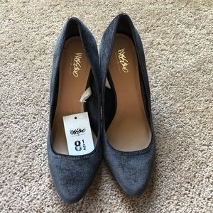 Dark Grey Suede Pumps